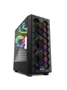 Sharkoon RGB Hex Tempered Glass Black