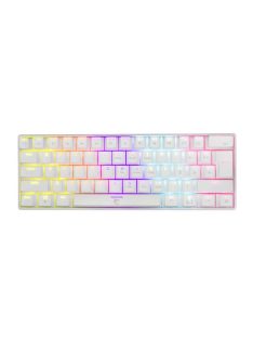   White Shark GK-2022W Shinobi Brown Switches Mechanical 60% Gaming Keyboard White US