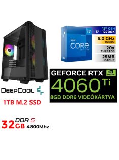   Gamer PC:Intel Core i7 12700KF 12 magos CPU+ Nvidia RTX 4060 Ti 8GB VGA+32GB DDR5 RAM+1TB SSD