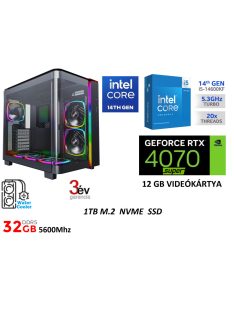   Gamer PC: Intel Core i5 14600KF 14 magos CPU 14. Generáció!!+ Nvidia RTX 4070 Super 12GB VGA+ 32GB DDR5 RAM