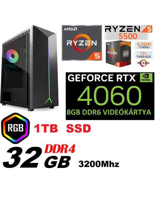SETUP Gamer UltraPC Ryzen 5 5500 /16GB/512GB SSD/GTX1650 + BenQ GW2